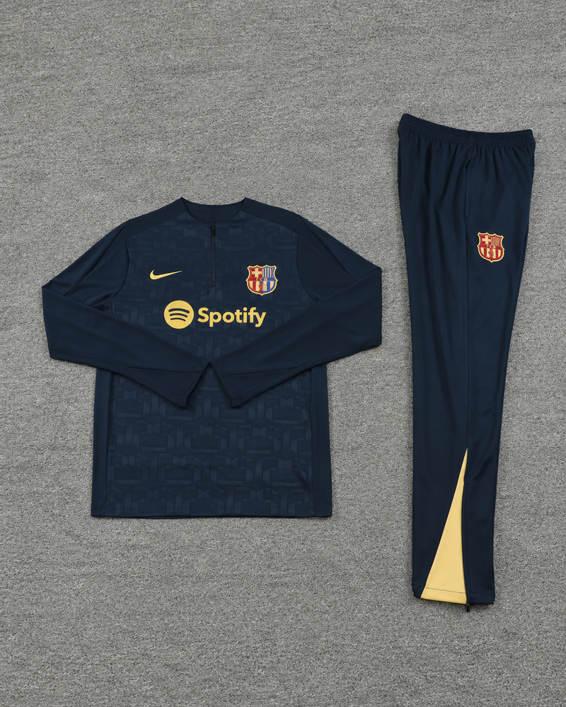Granatowy Komplet Treningowy FC Barcelona 2024/25