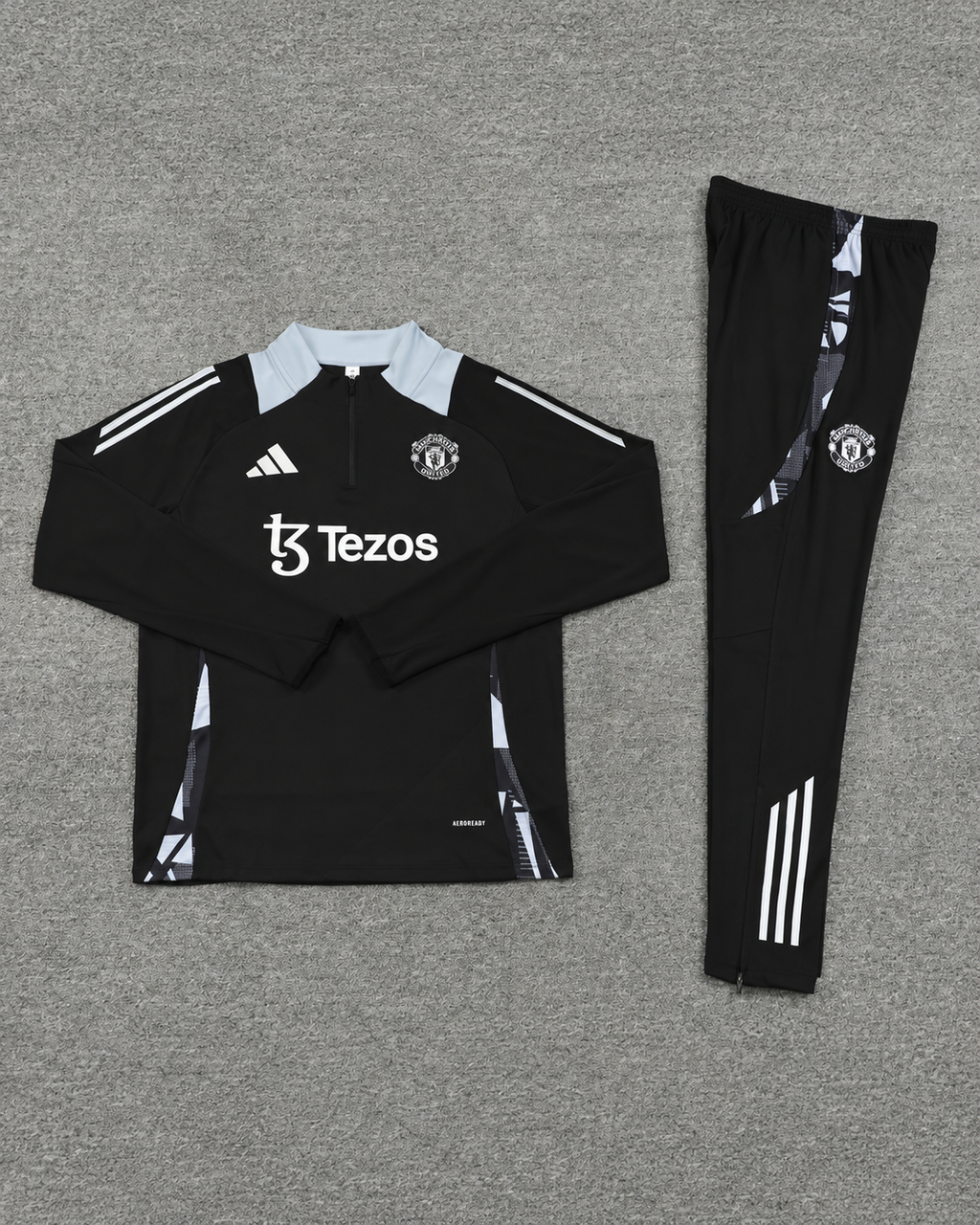 Czarny Komplet Treningowy Manchester United 2024/25