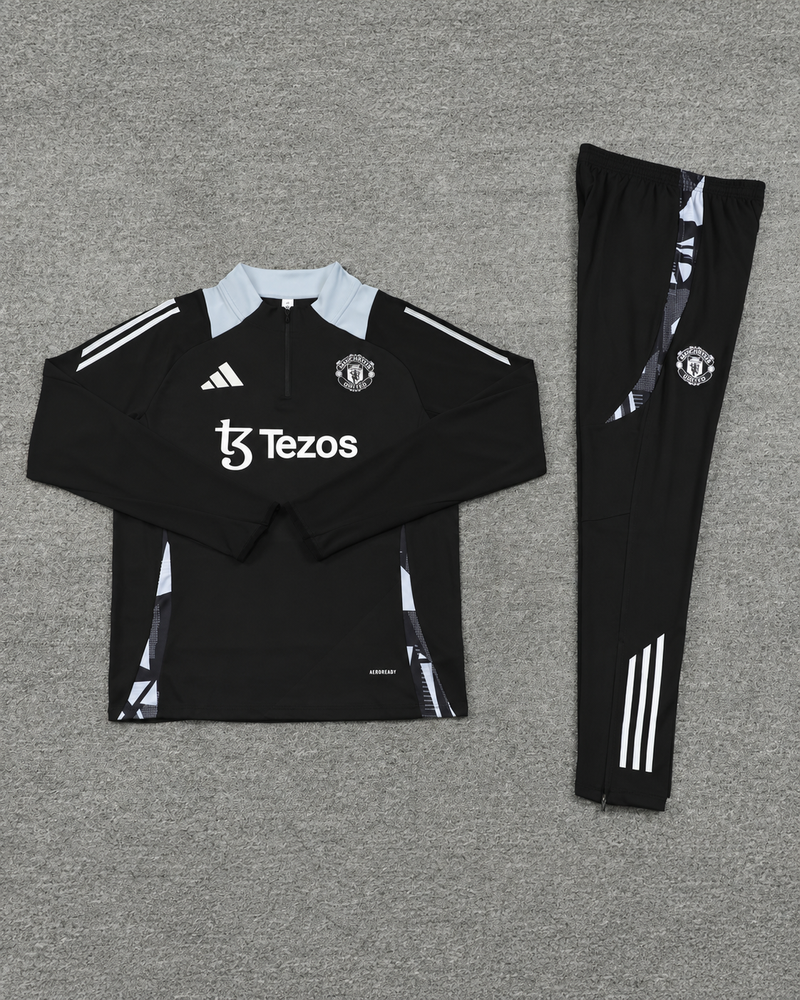 Czarny Komplet Treningowy Manchester United 2024/25