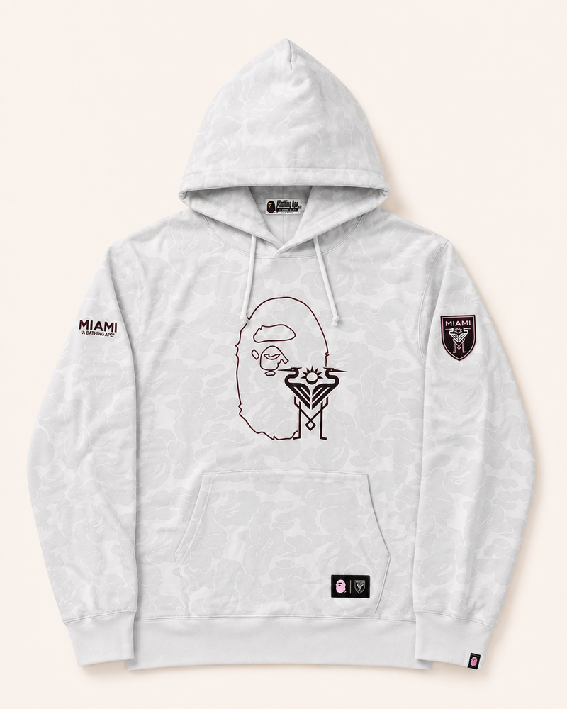 Biała Bluza Inter Miami x BAPE