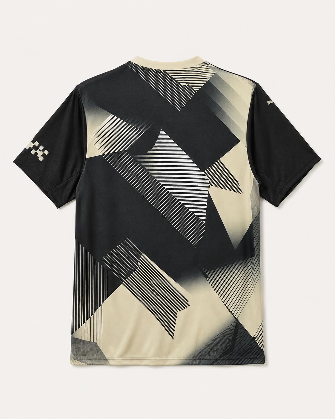 Czarna Koszulka Manchester City Geometric Gold