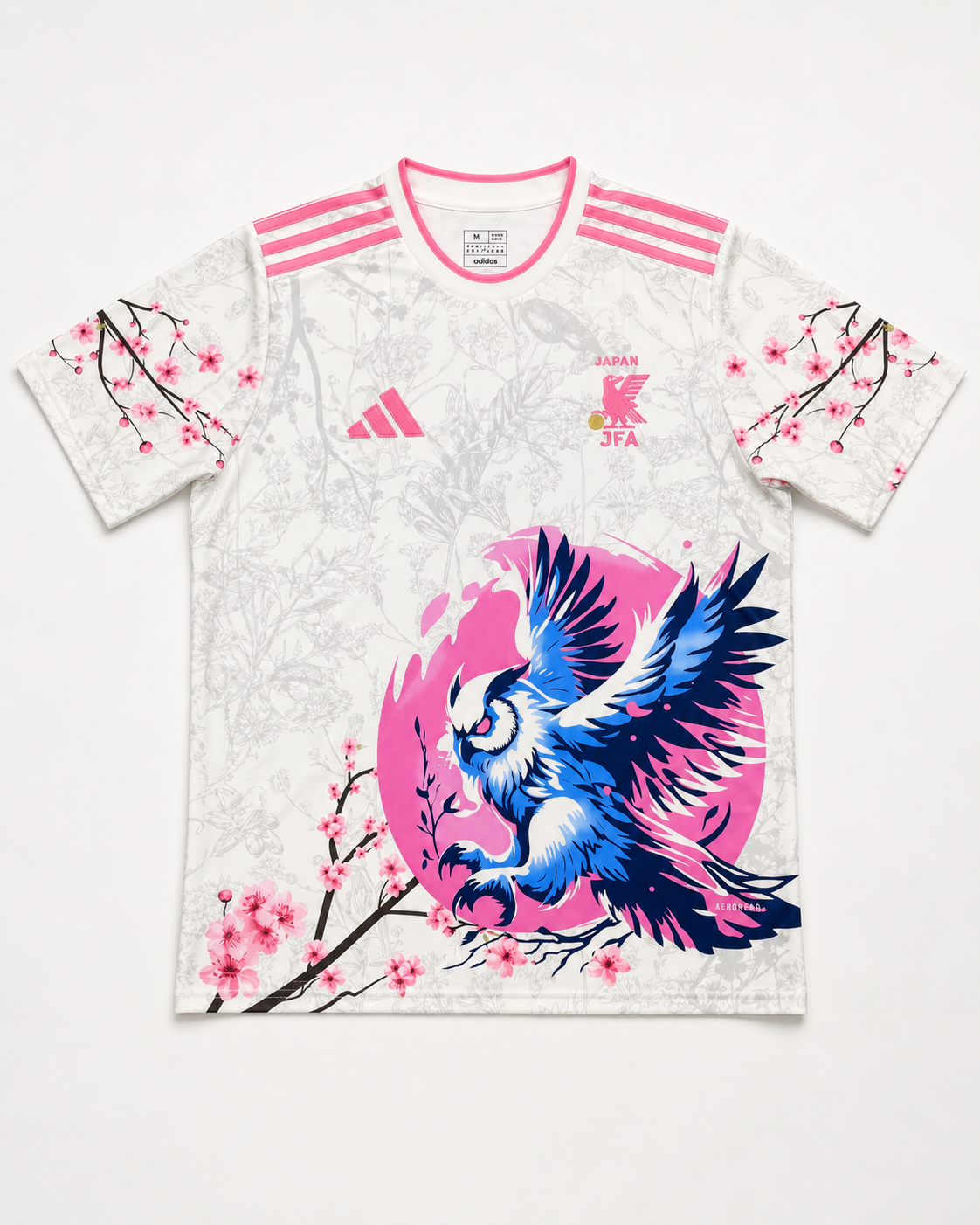 Biała Koszulka Japonia Sakura Eagle